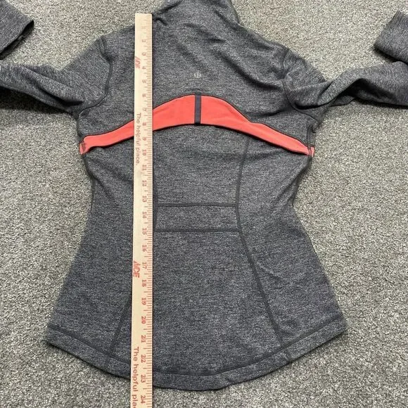Lululemon Define Jacket Adult 4 Heather Gray Pink Full Zip Running Yoga Ladies - Picture 6 of 9